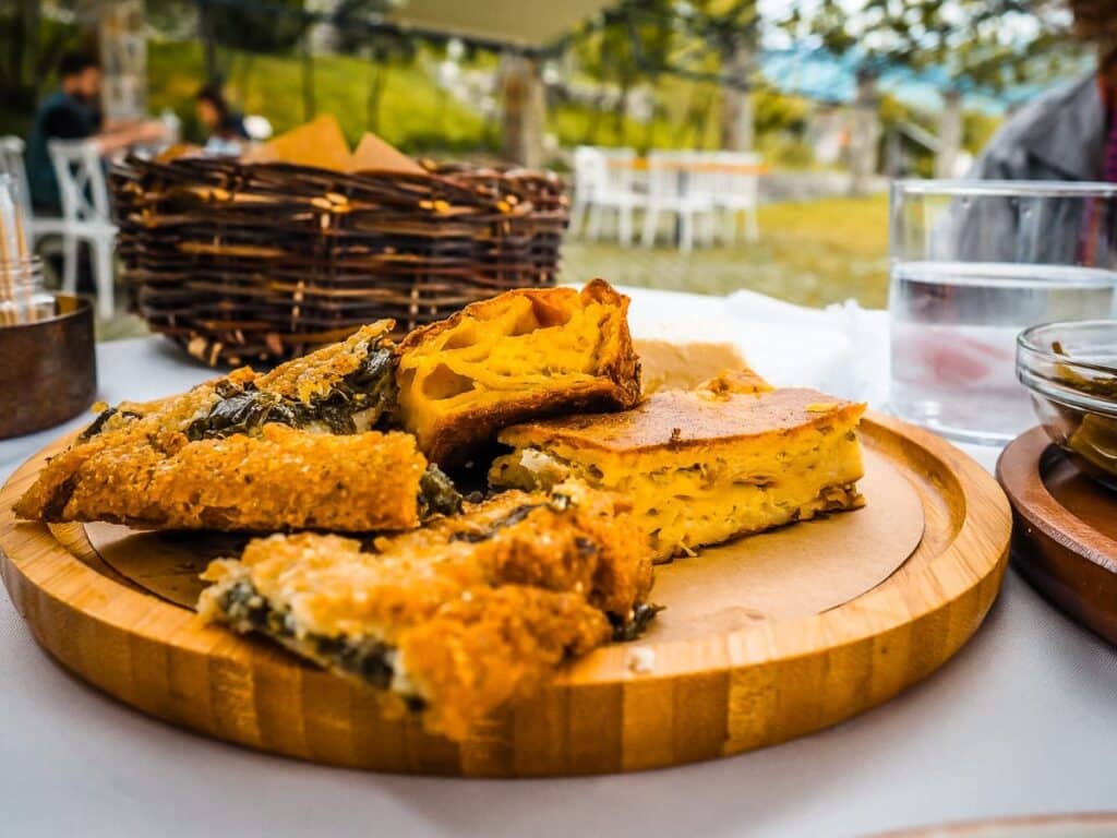 Vegatarian and vegan Albanian Food_typical pies and pickles